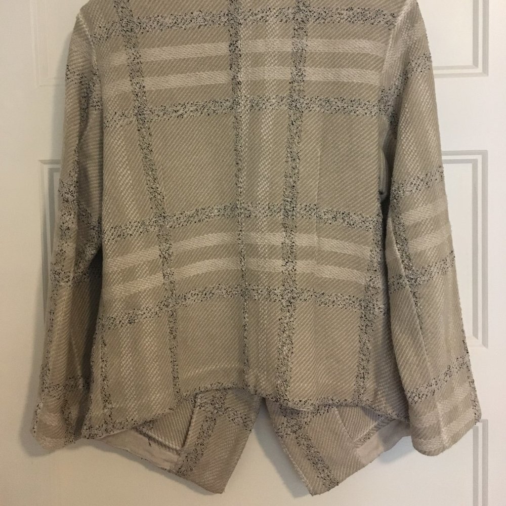 Transit Par Such Womens Plaid Jacket Sweater - Picture 4 of 7